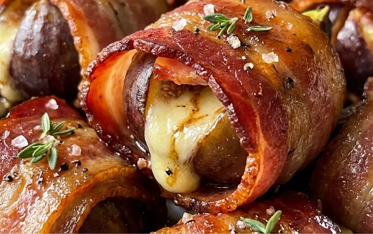 Beef Bacon Wrapped Stuffed Figs