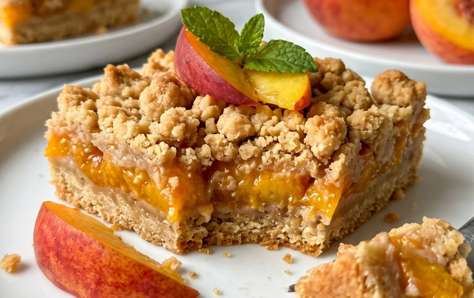 Fresh Peach Crum extractb Bars