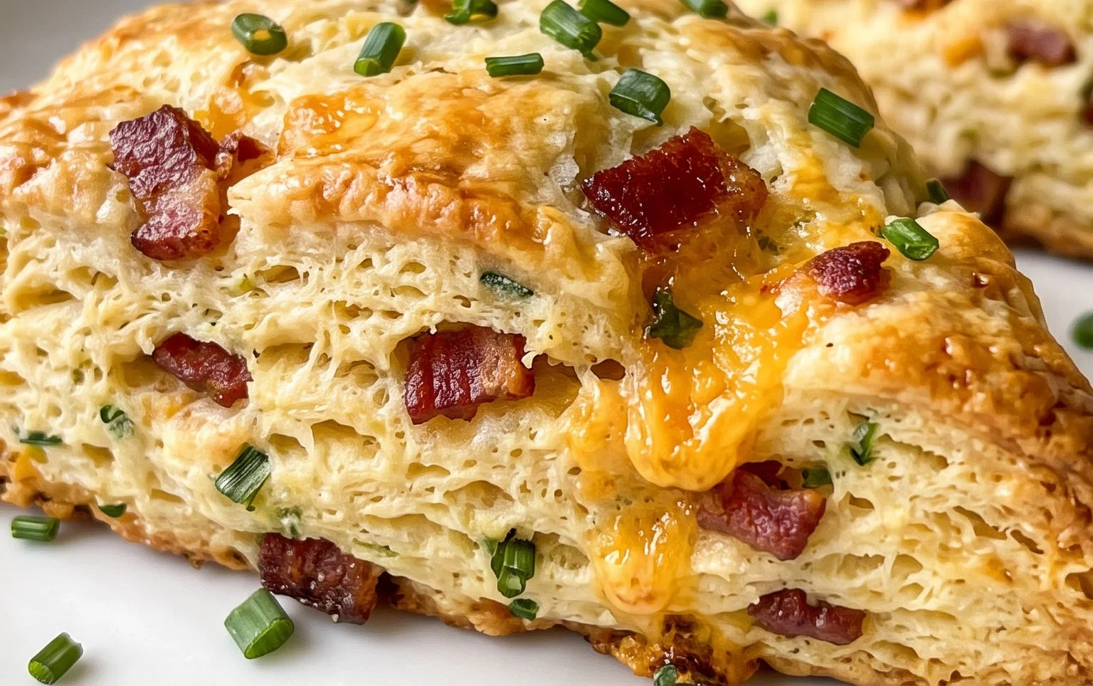 Beef Bacon Cheddar and Chive Scones