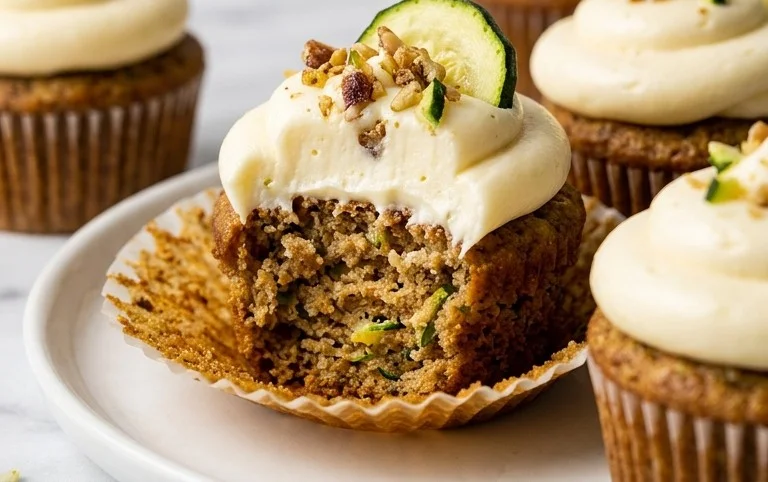 Zucchini Cupcakes with Cream Cheese Frosting