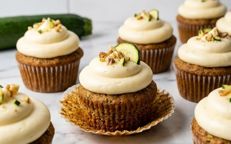 Zucchini Cupcakes with Cream Cheese Frosting
